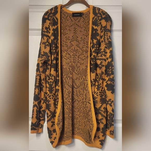 MINKPINK Orange and Gray Long Caridgan Size M/L - Picture 1 of 4